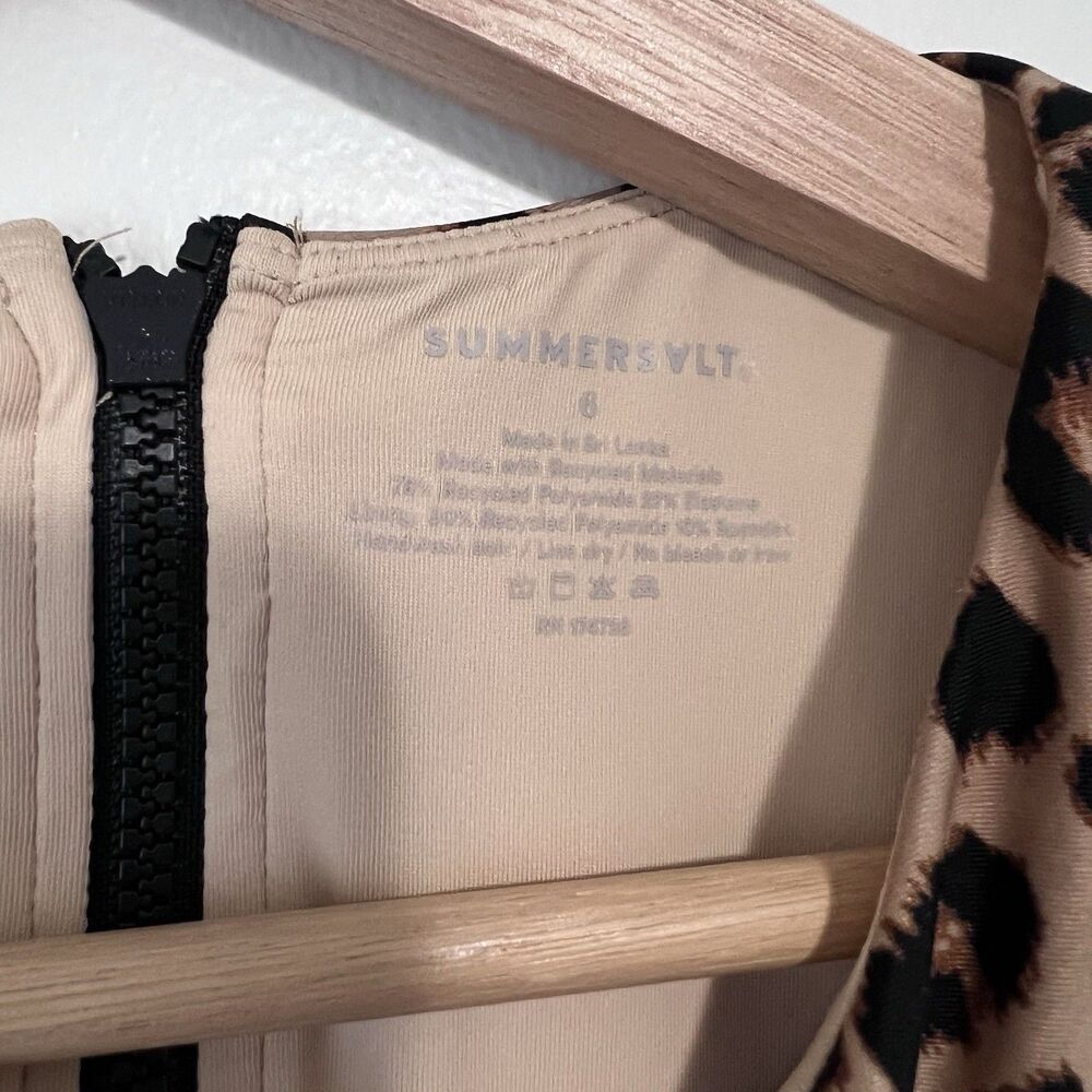 Summersalt The Surf One Piece Swimsuit Leopard Leo Print Black Size 6 NWT - Picture 6 of 10